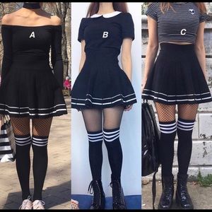 NWT Gothic Outfit Combo- Separate top/ skirt set